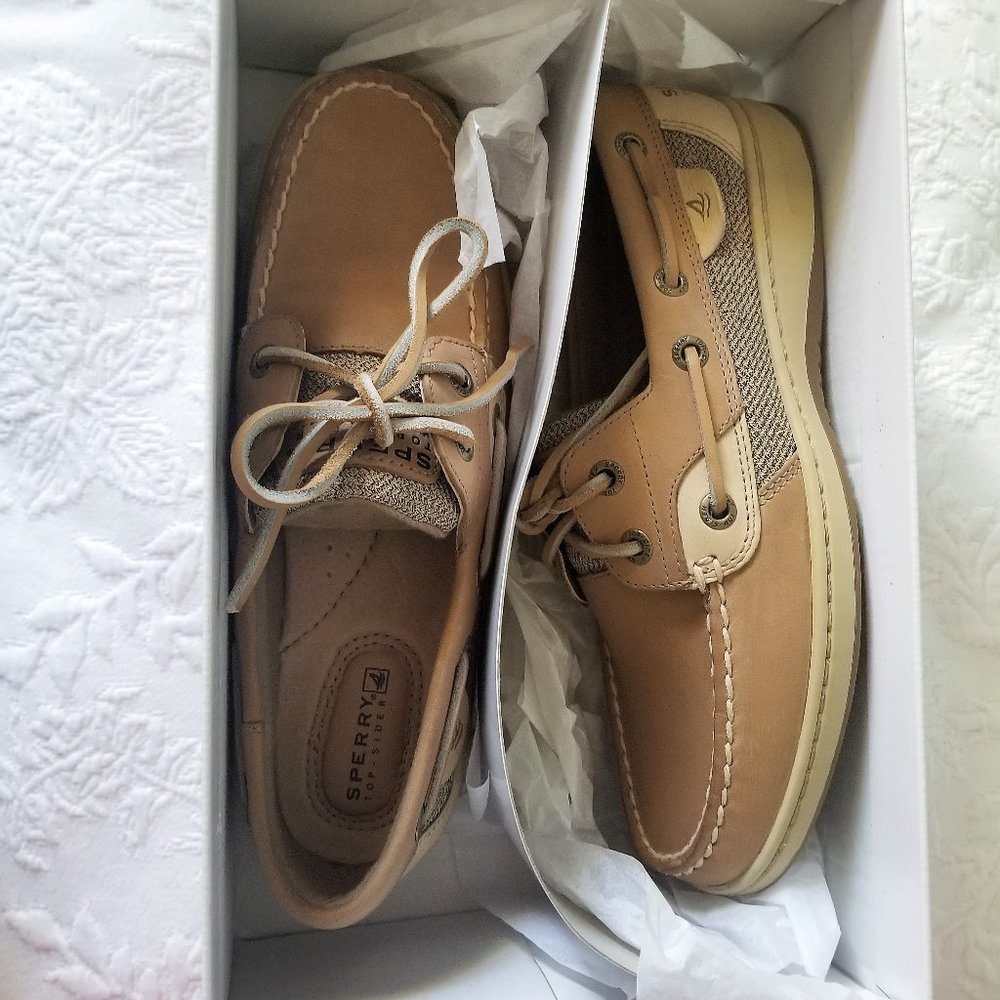 Sperry, Bluefish 2 eye linen/oat boat shoes